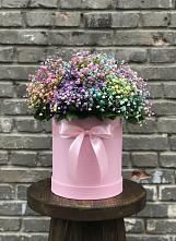 Цветочная композиция из Гипсофила и Розы в шляпной коробке #REPLACE_PRED# Крутинке
