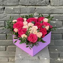 Цветочная композиция из Розы в коробке в Крутинке