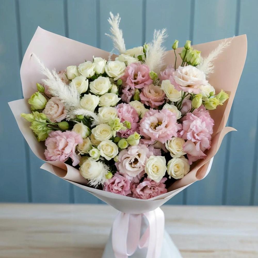 Букет цветов из: Альстромерии и Розы в Крутинке