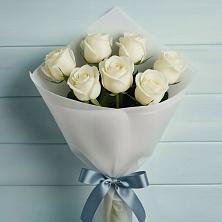 Букет 7 Белых роз Эдлесс Лав в Крутинке