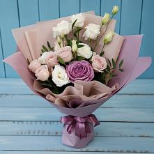 Букет цветов из:  Розы и Лизиантусы в Крутинке