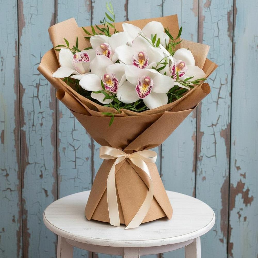 Букет цветов из: Орхидеи и Розы в Крутинке
