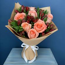 Букет цветов из:  Розы и Альстромерии #REPLACE_PRED# Крутинке
