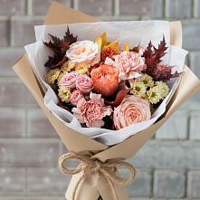 Букет цветов из:  Гвоздики, Хризантемы и Розы в Крутинке