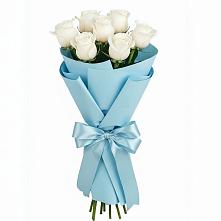 Букет 7 белых роз Проуд в Крутинке