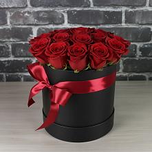 Цветочная композиция из Розы в шляпной коробке в Крутинке