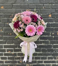 Букет цветов из:  Герберы и Хризантемы в Крутинке
