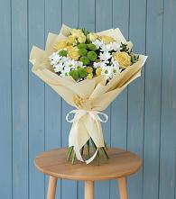 Букет цветов из:  Хризантемы и Розы в Крутинке