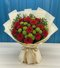 Букет цветов из:  Розы и Хризантемы #REPLACE_PRED# Крутинке