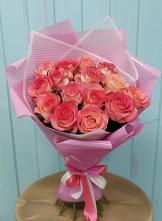 Букет 15 Розовых роз Равель в Крутинке