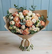 Букет цветов из:  Альстромерии и Розы #REPLACE_PRED# Крутинке